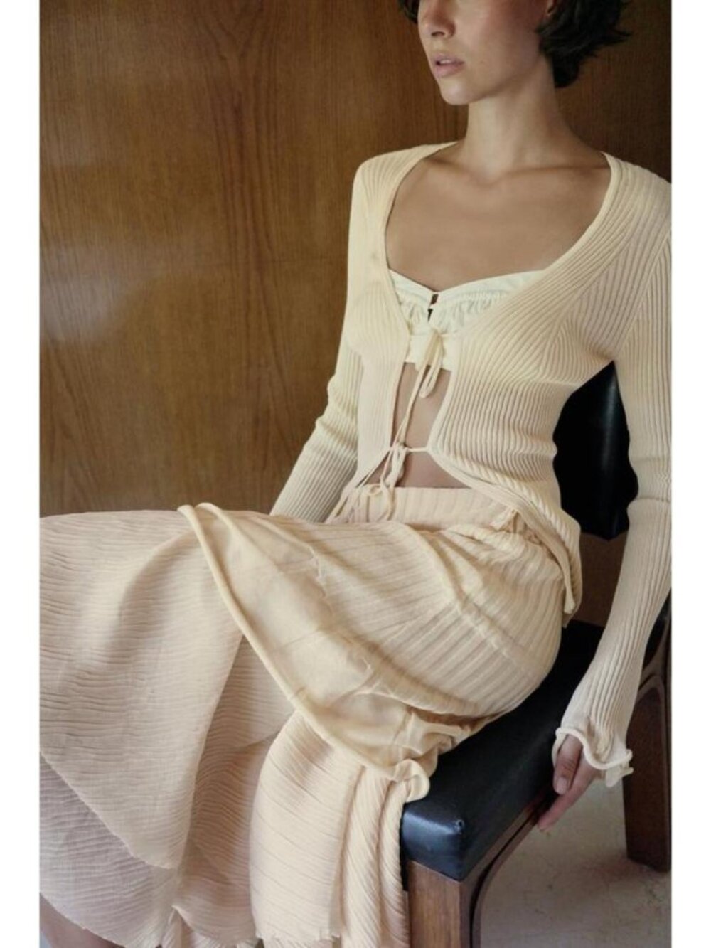 ZARA COMBINED ASYMMETRIC KNIT SKIRT 1223/709/075